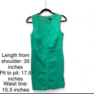 Ann Taylor Vibrant Green Sleeveless Mini Dress